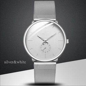 Sliver & white quartz watch